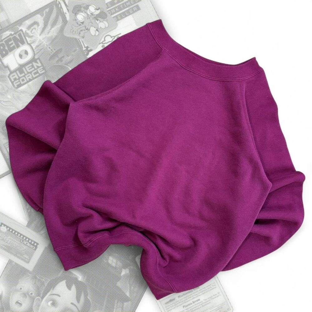 Vintage Blank Purple Hanes Pullover Crewneck